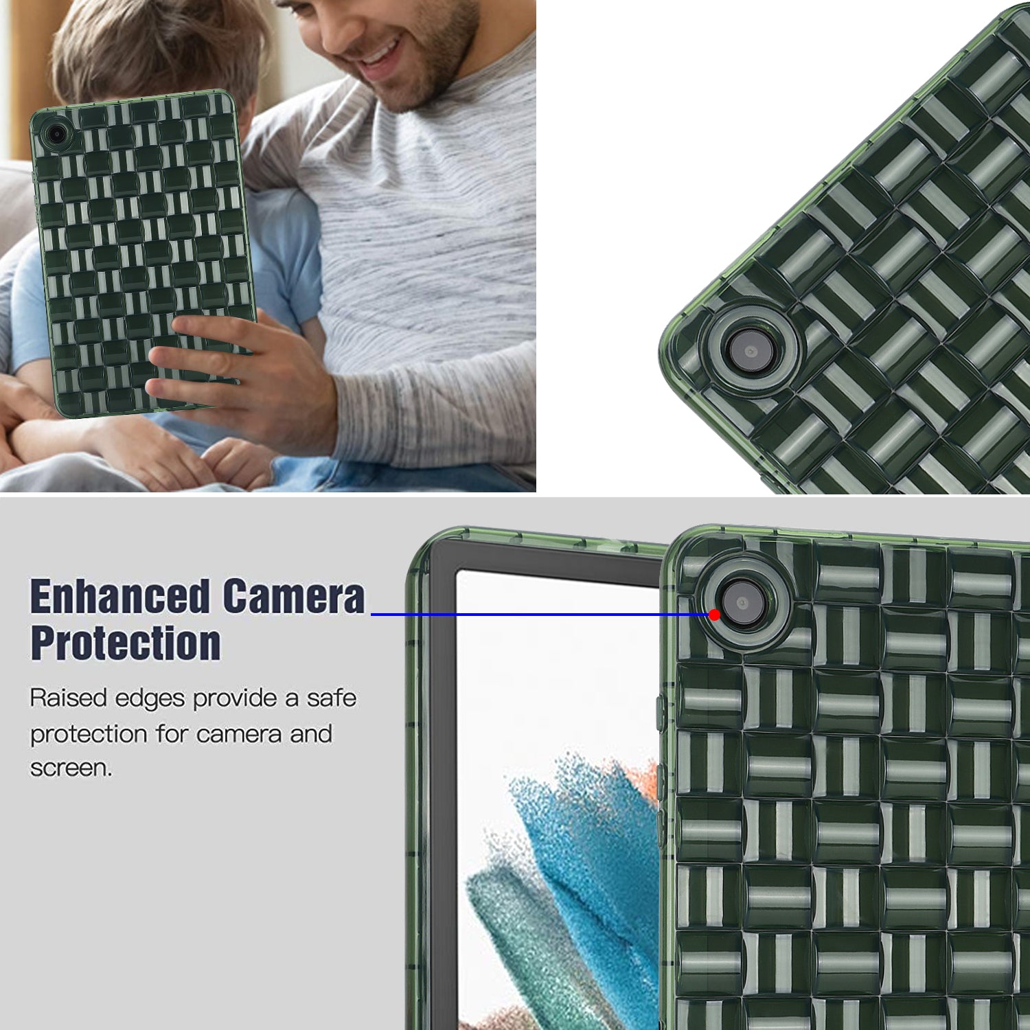 For Samsung Galaxy Tab A8 10.5 (2021) X200 Tab A8 10.5 (2022) Ice Cube Design Clear Case Soft TPU Protective Tablet Cover For Samsung Galaxy Tab A8 10.5 (2021) X200 Tab A8 10.5 (2022) Ice Cube Design Clear Case Soft TPU Protective Tablet Cover